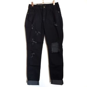 Pasion Jeans Juniors Size 5 Black Distressed